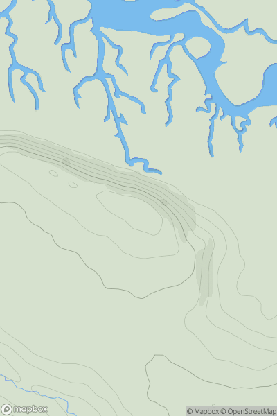 Thumbnail image for North Hill [Carmarthen to Vale of Neath] showing contour plot for surrounding peak